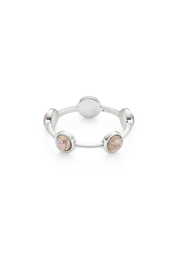 Anello Essenza Labradorite in Argento 925 con Pietra Naturale