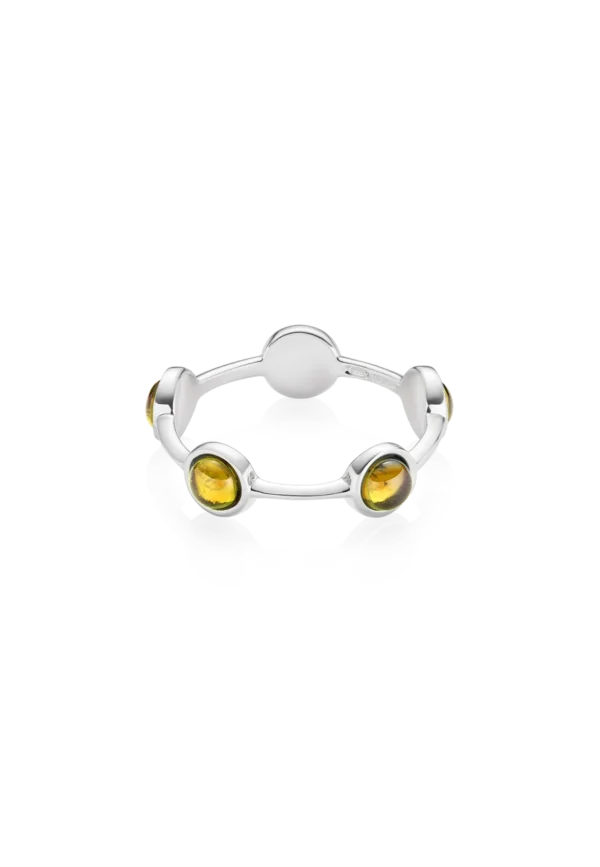 Anello Essenza Quarzo Citrino in Argento 925 con Pietra Naturale