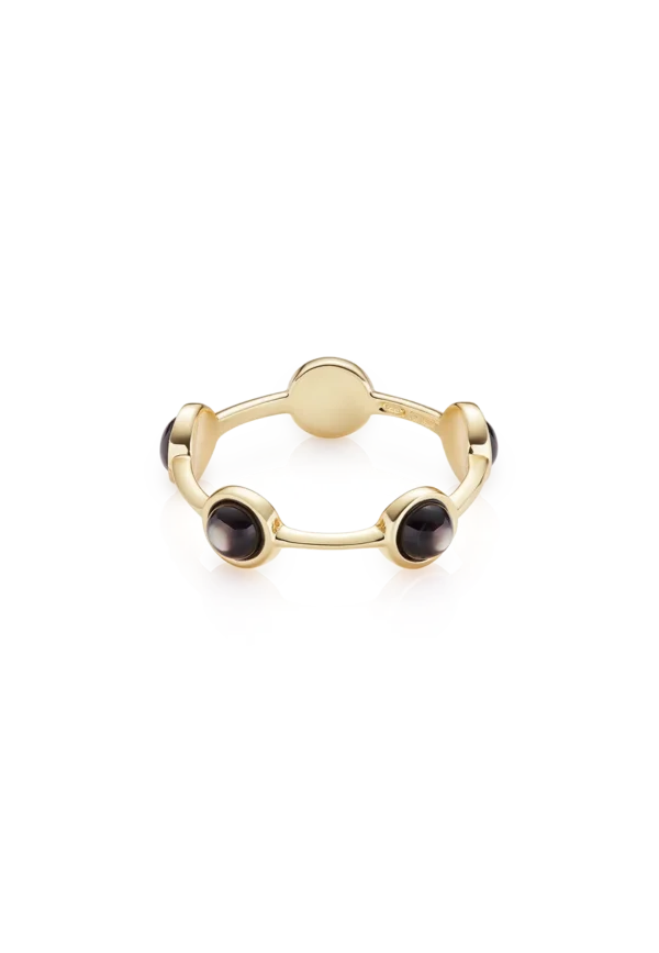 Anello Essenza Madreperla Nera in Argento 925 con Pietra Naturale