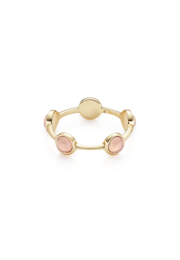 Anello Essenza Quarzo Rosa in Argento 925 con Pietra Naturale
