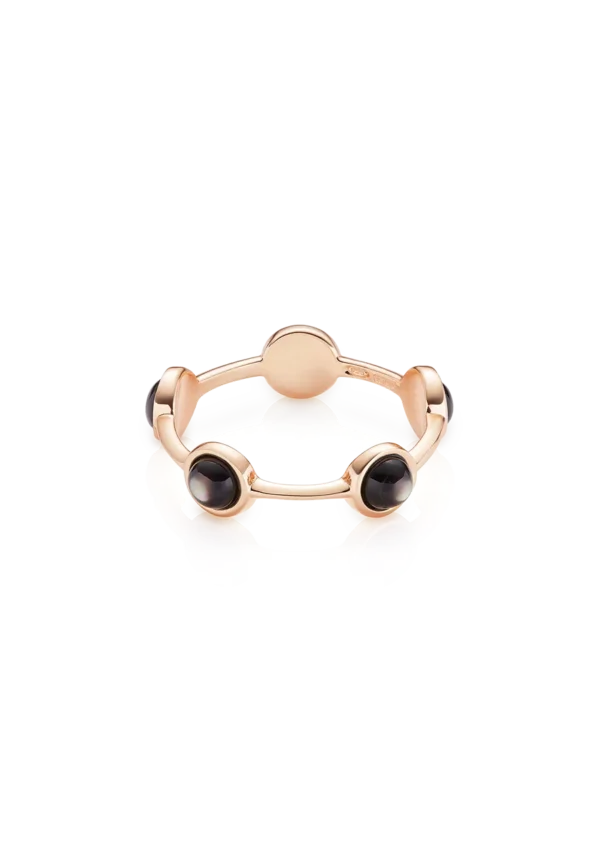 Anello Essenza Madreperla Nera in Argento 925 con Pietra Naturale